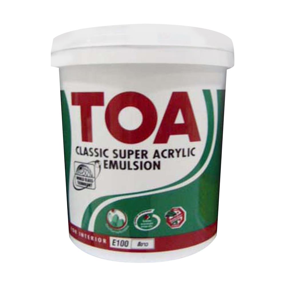 สีน้ำทาภายใน ชนิดด้าน TOA SHIELD-1 NANO #E100 สีขาว 5 แกลลอน