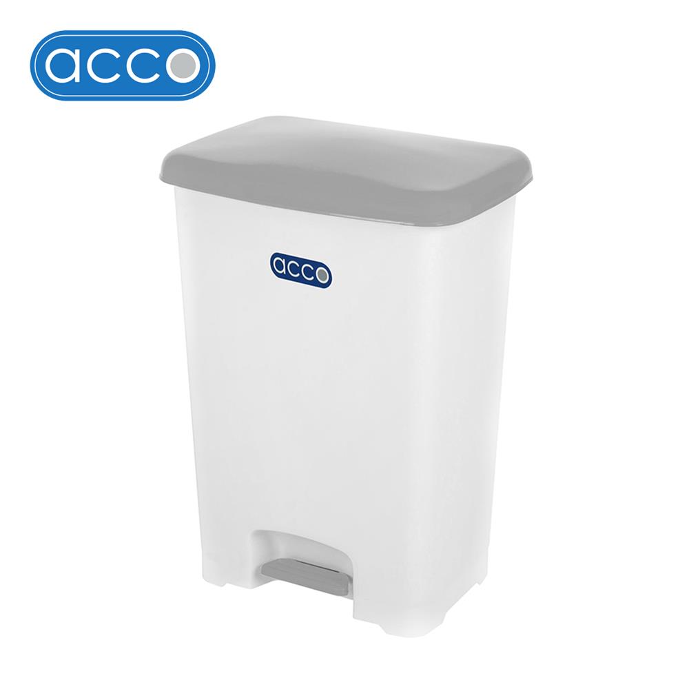 ถังขยะเหยียบเหลี่ยม CHIC ขนาด 42L สีขาว/เทา