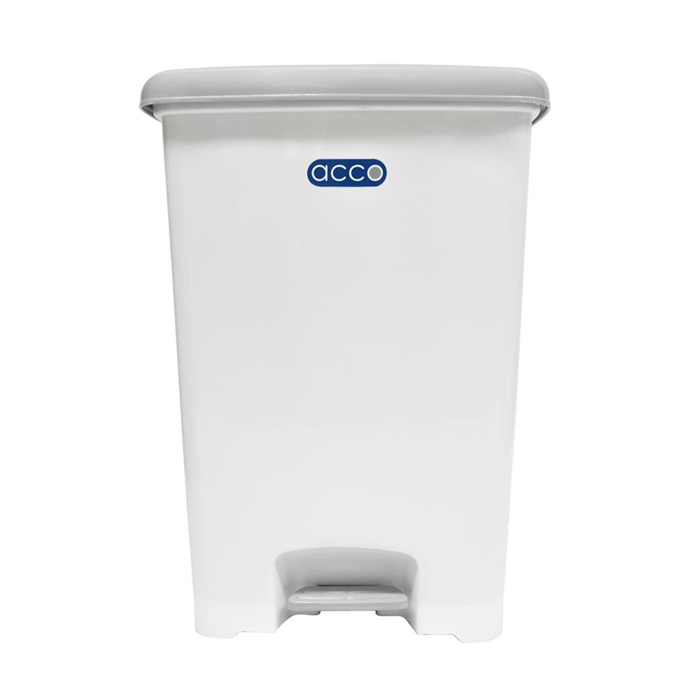 ถังขยะเหยียบเหลี่ยม CHIC ขนาด 42L สีขาว/เทา