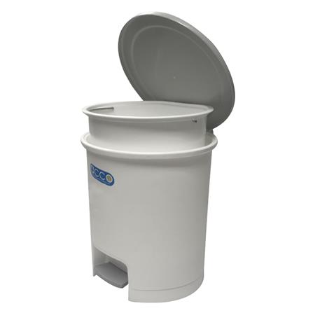 ถังขยะเหยียบกลม CLEAN G-663 ขนาด 10L  สีขาว/ฝาสีเทา_3