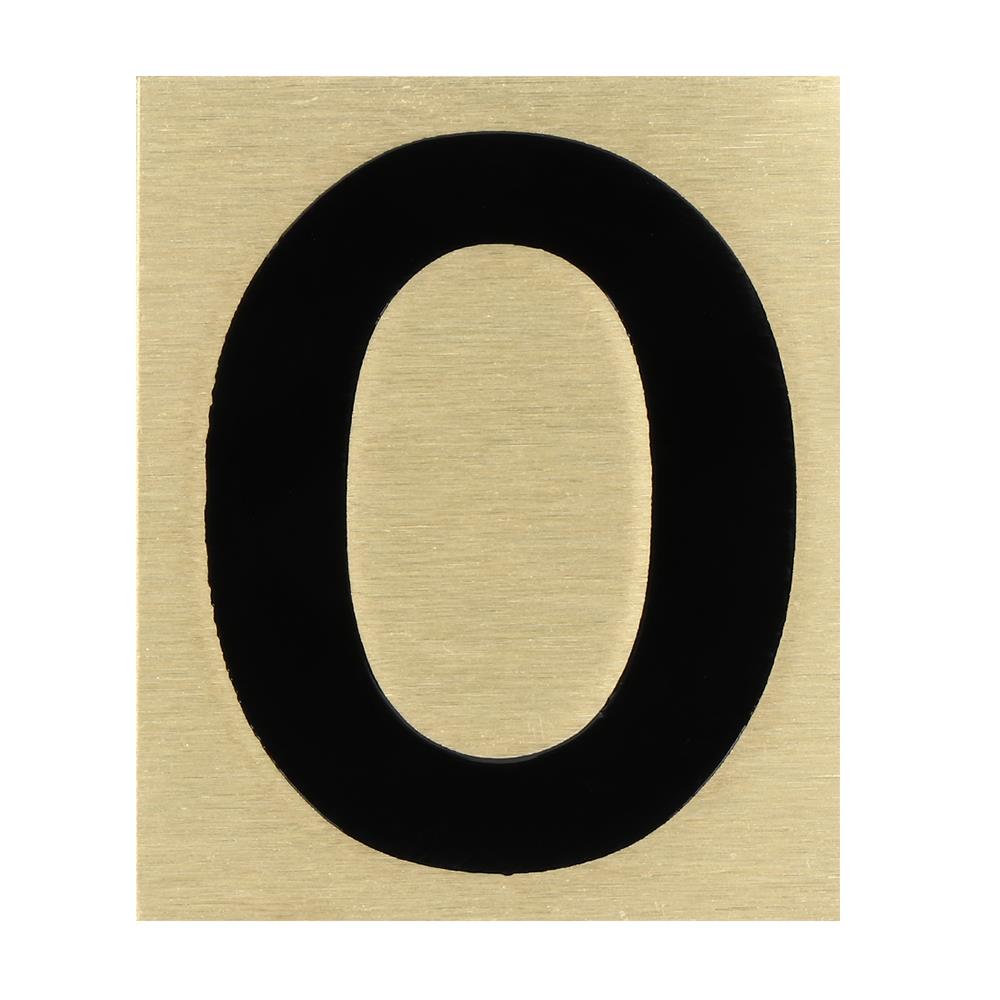 ป้ายตัวเลขอารบิค ทองเหลือง S&T 1096D เลข 0