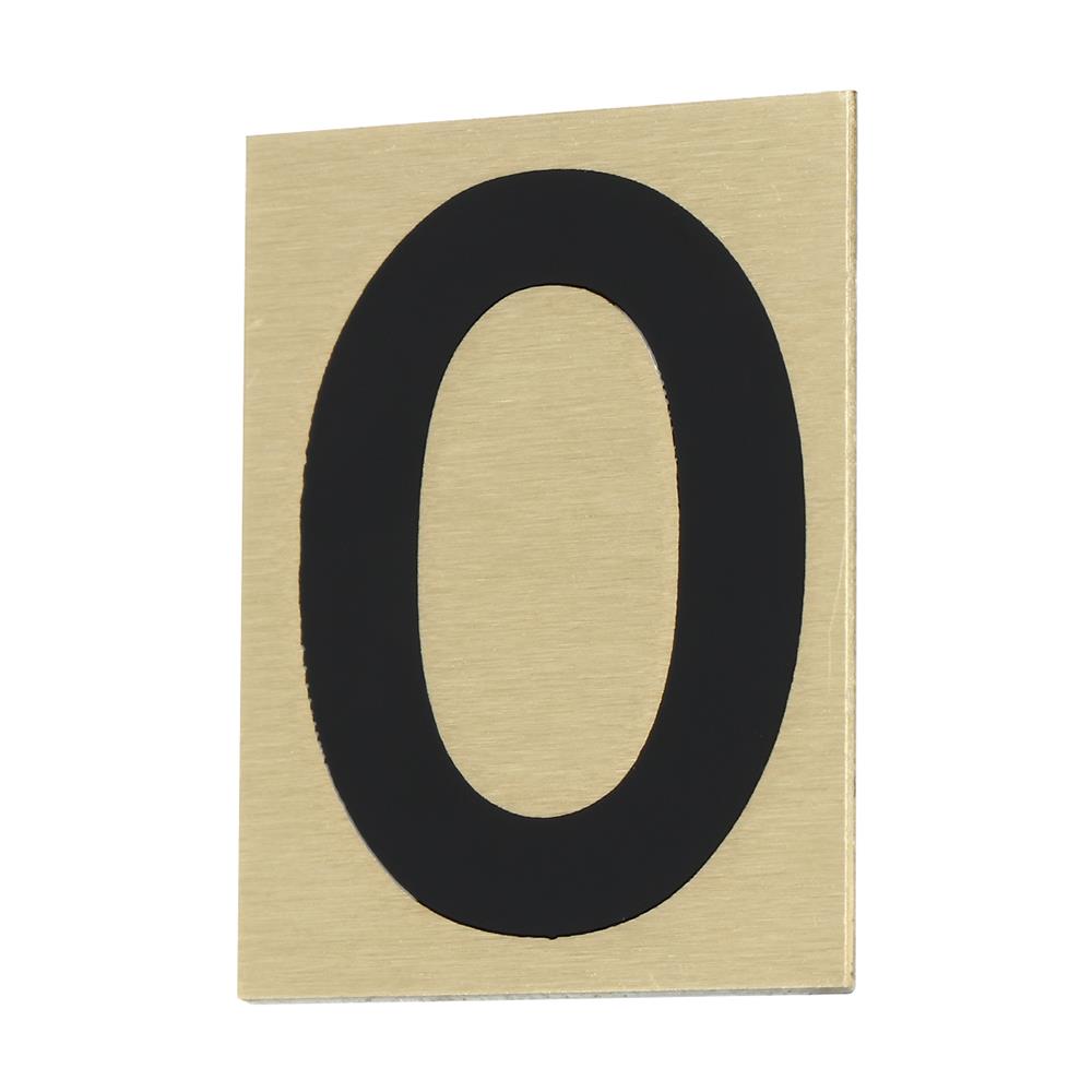 ป้ายตัวเลขอารบิค ทองเหลือง S&T 1096D เลข 0