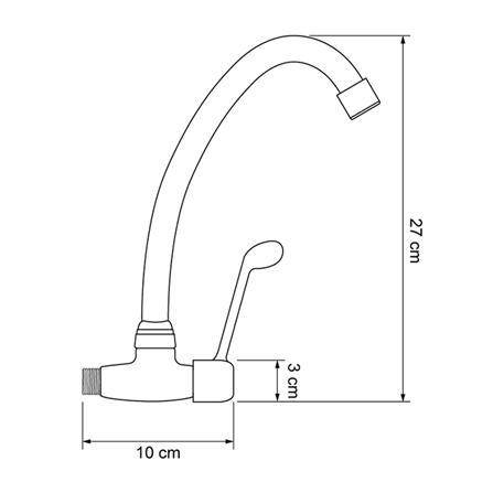 ก๊อกซิงค์เดี่ยวผนัง NAPA 1241_2