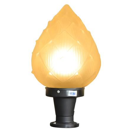 ไฟหัวเสา DELIGHT DLPT-1021 โลหะ/แก้ว คลาสสิก สีขาว/สีดำ_1