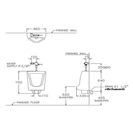 โถปัสสาวะชาย COTTO C3010 สีขาว_1