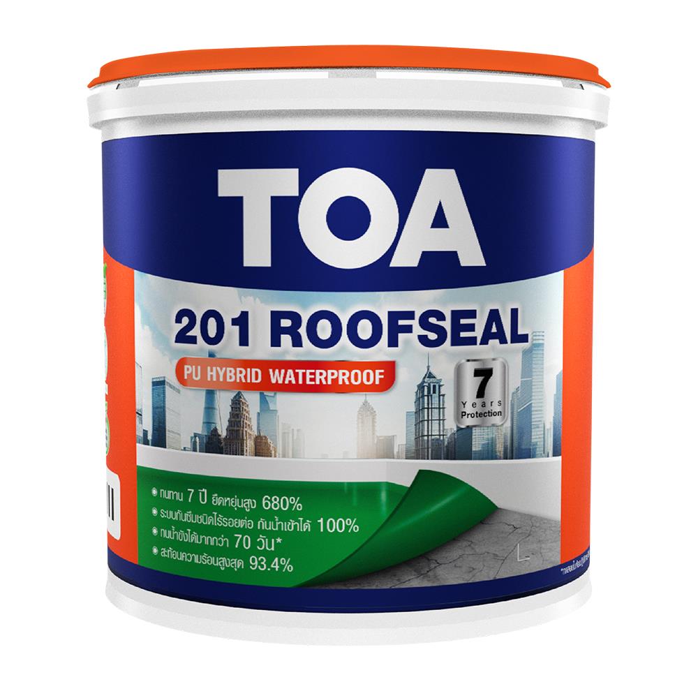 อะคริลิกกันซึม TOA 201 ROOFSEAL PU HYBRID 4 กก. สีเทา