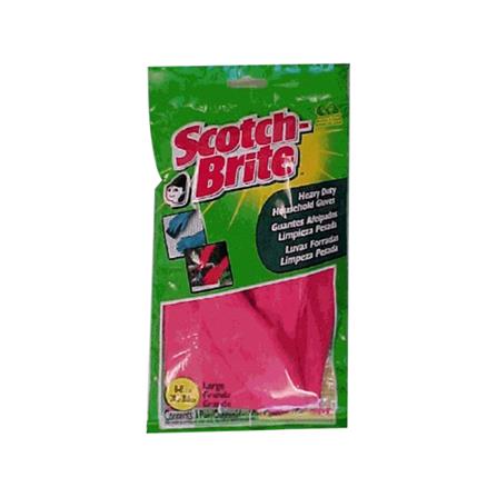 RUBBER GLOVES SCOTH-BRITE SIZE L PINK