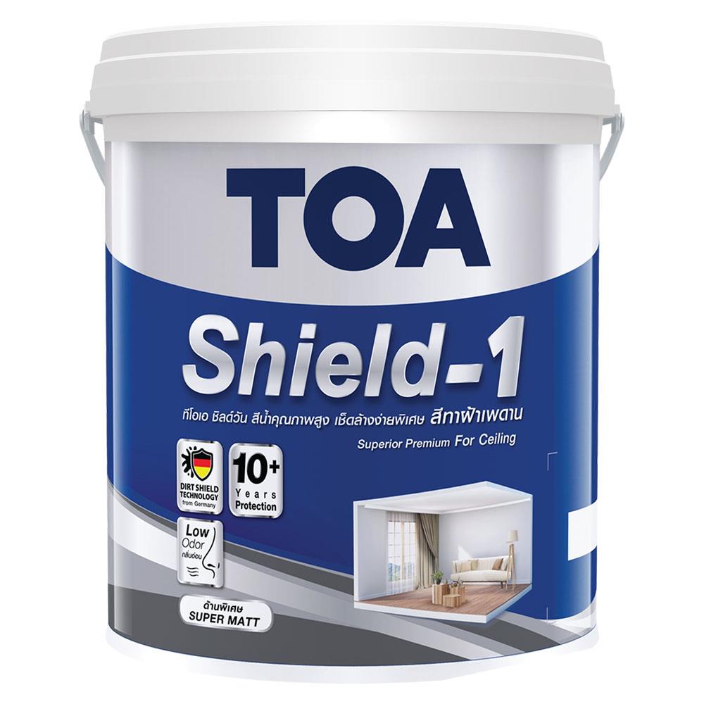 สีน้ำทาภายใน TOA SHIELD-1 NANO #E777 กึ่งเงา 5 แกลลอน