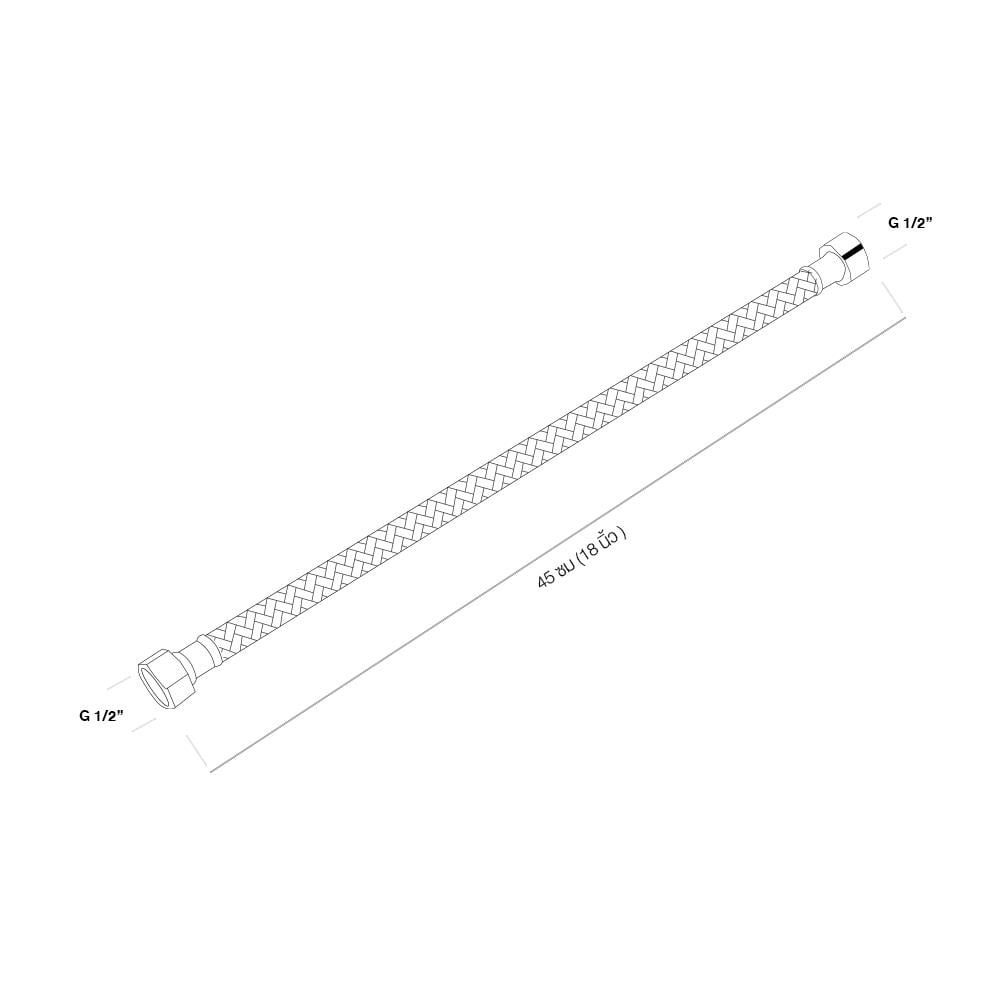 สายน้ำดีสเตนเลสน้ำอุ่น-น้ำเย็น 18 นิ้ว COTTO Z403(HM)