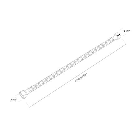 สายน้ำดีสเตนเลสน้ำอุ่น-น้ำเย็น 18 นิ้ว COTTO Z403(HM)_2