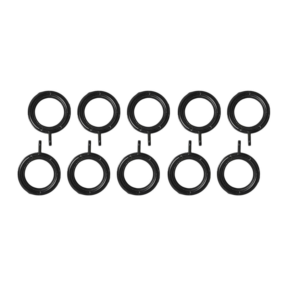 ห่วงคล้องรางเหล็ก HOME LIVING STYLE 30 มม. สีดำ (แพ็ก 10 ชิ้น)