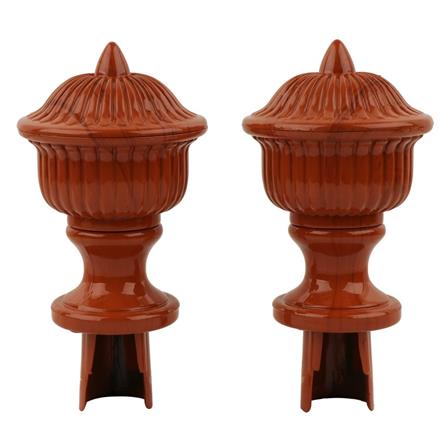 หัว-ท้ายรางผ้าม่าน หลุยส์ HOME LIVING STYLE 25 มม. สีน้ำตาล_0
