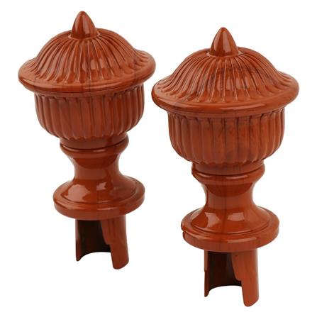 หัว-ท้ายรางผ้าม่าน หลุยส์ HOME LIVING STYLE 25 มม. สีน้ำตาล_1