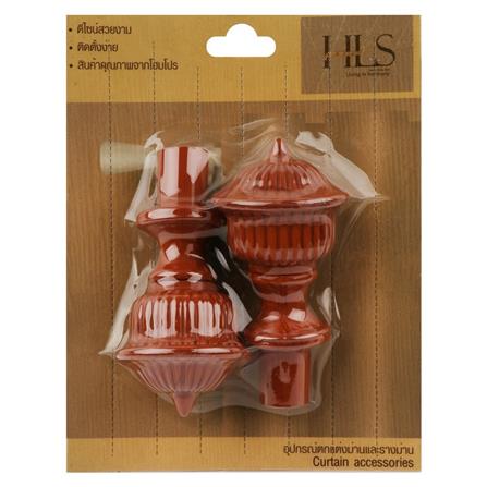 หัว-ท้ายรางผ้าม่าน หลุยส์ HOME LIVING STYLE 25 มม. สีน้ำตาล_3