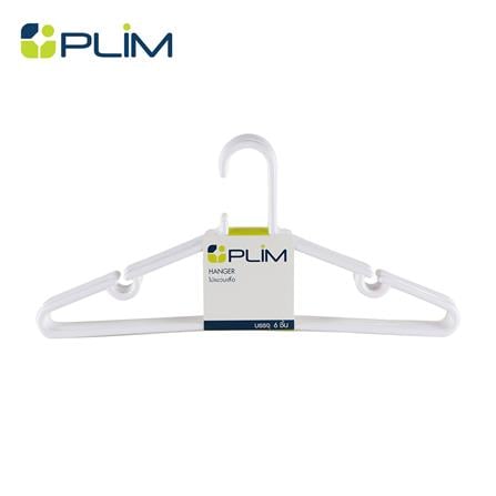 ไม้แขวนเสื้อ PLIM AA778P สีขาว แพ็ค 6 ชิ้น
