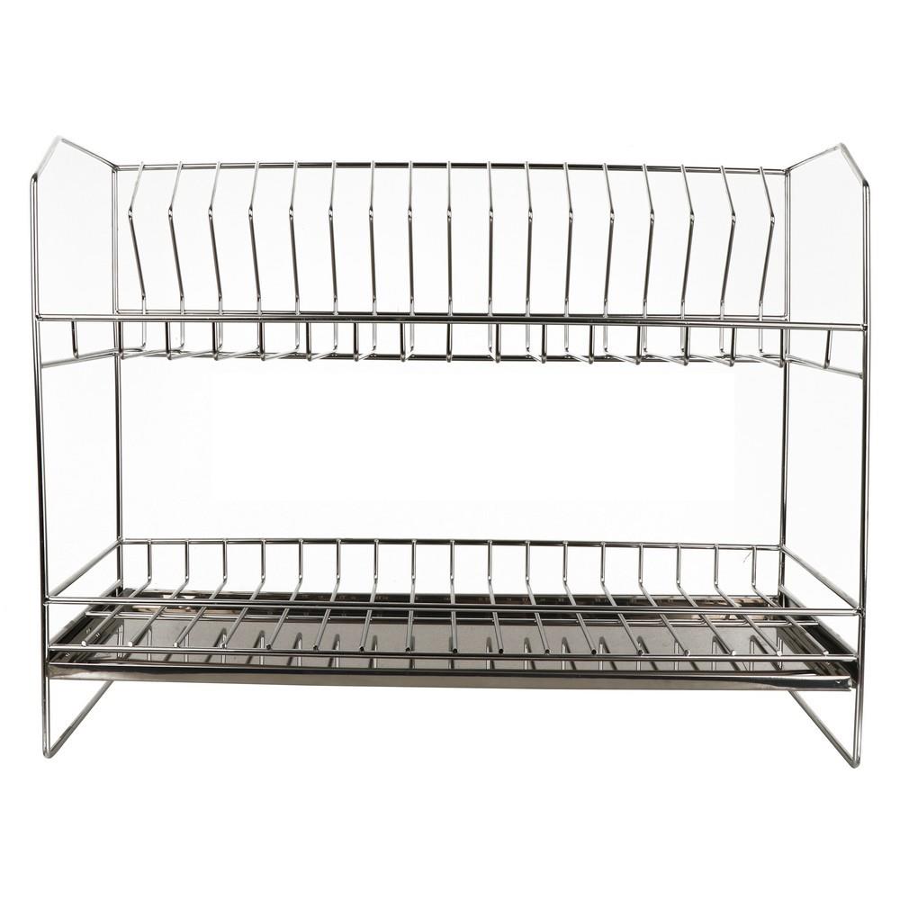 2TIER STAINLESS STEEL DISH DRAINER RACK KECH HWS072