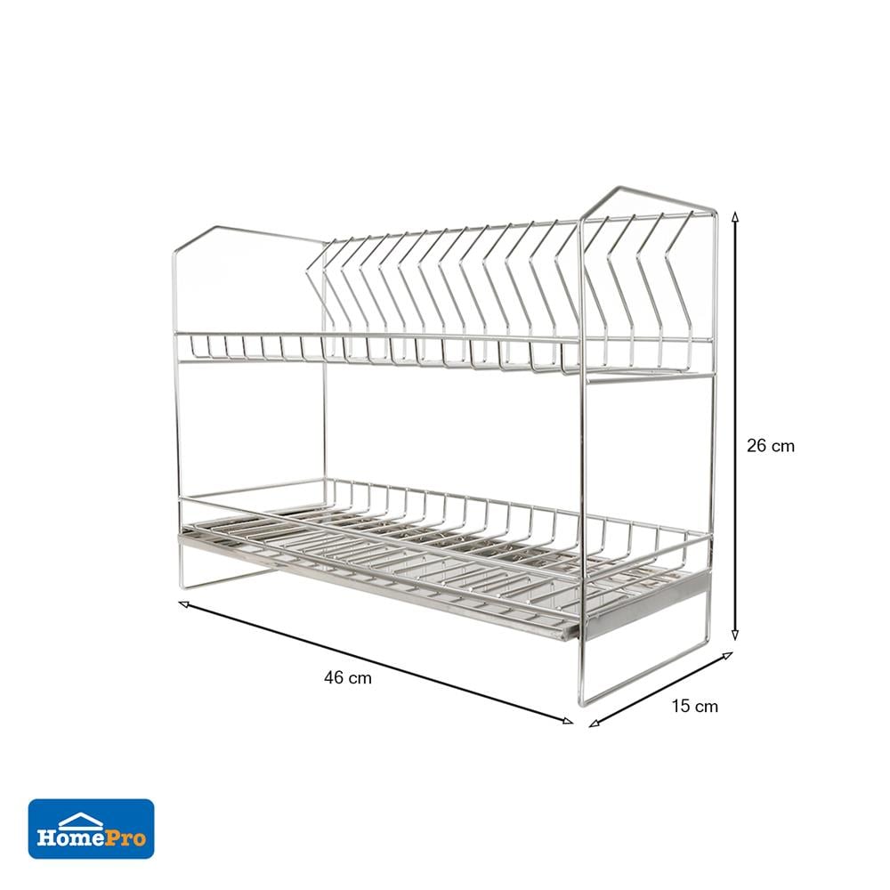 ชั้นคว่ำจานสเตนเลส 2 ชั้น KECH HWS072