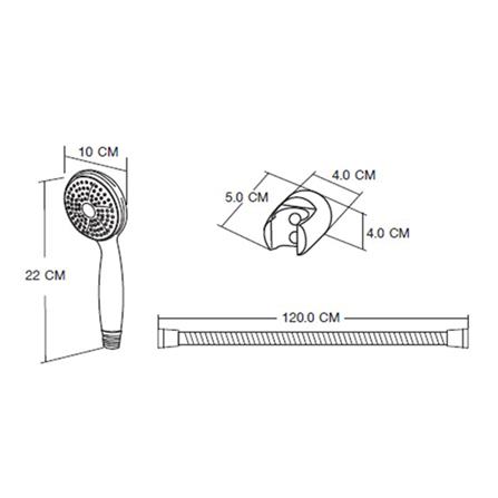 ฝักบัวสายอ่อน MOYA BT-9153 สีโครม_3