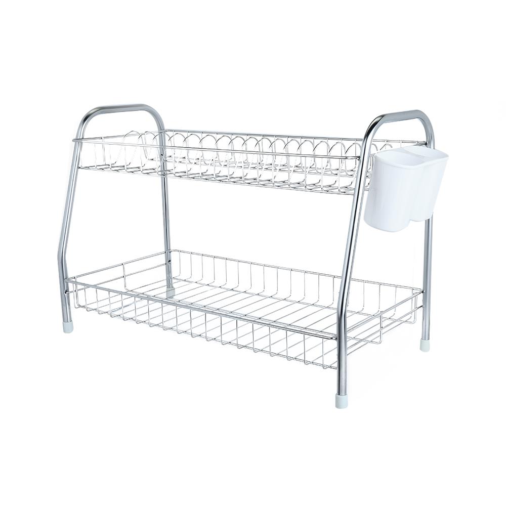 2-TIER STAINLESS DISH DRAINER RACK EKONO L