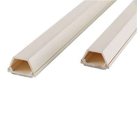 TRAPEZOID SHAPED CABLE RACEWAY ELEKTRA 25X15MMX1M WHITE