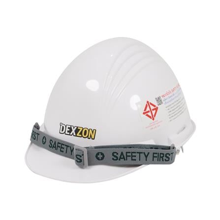 หมวกนิรภัยพลาสติก ABS มาตรฐานมอก. DEXZON สีขาว
