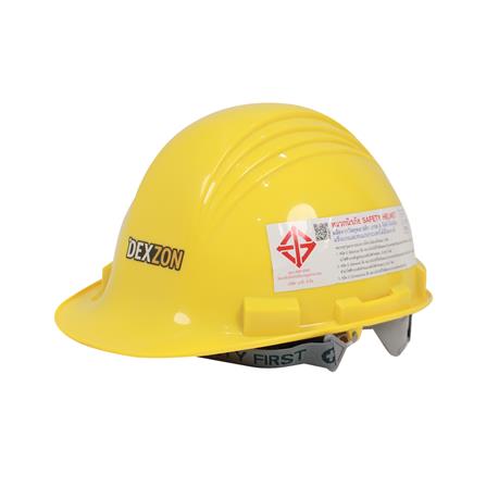 หมวกนิรภัยพลาสติก ABS มาตรฐานมอก. DEXZON สีเหลือง_0