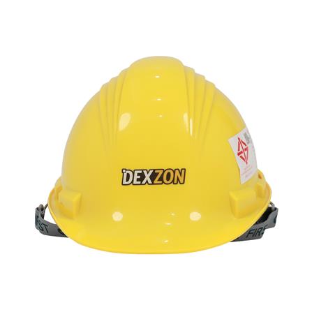 หมวกนิรภัยพลาสติก ABS มาตรฐานมอก. DEXZON สีเหลือง_1