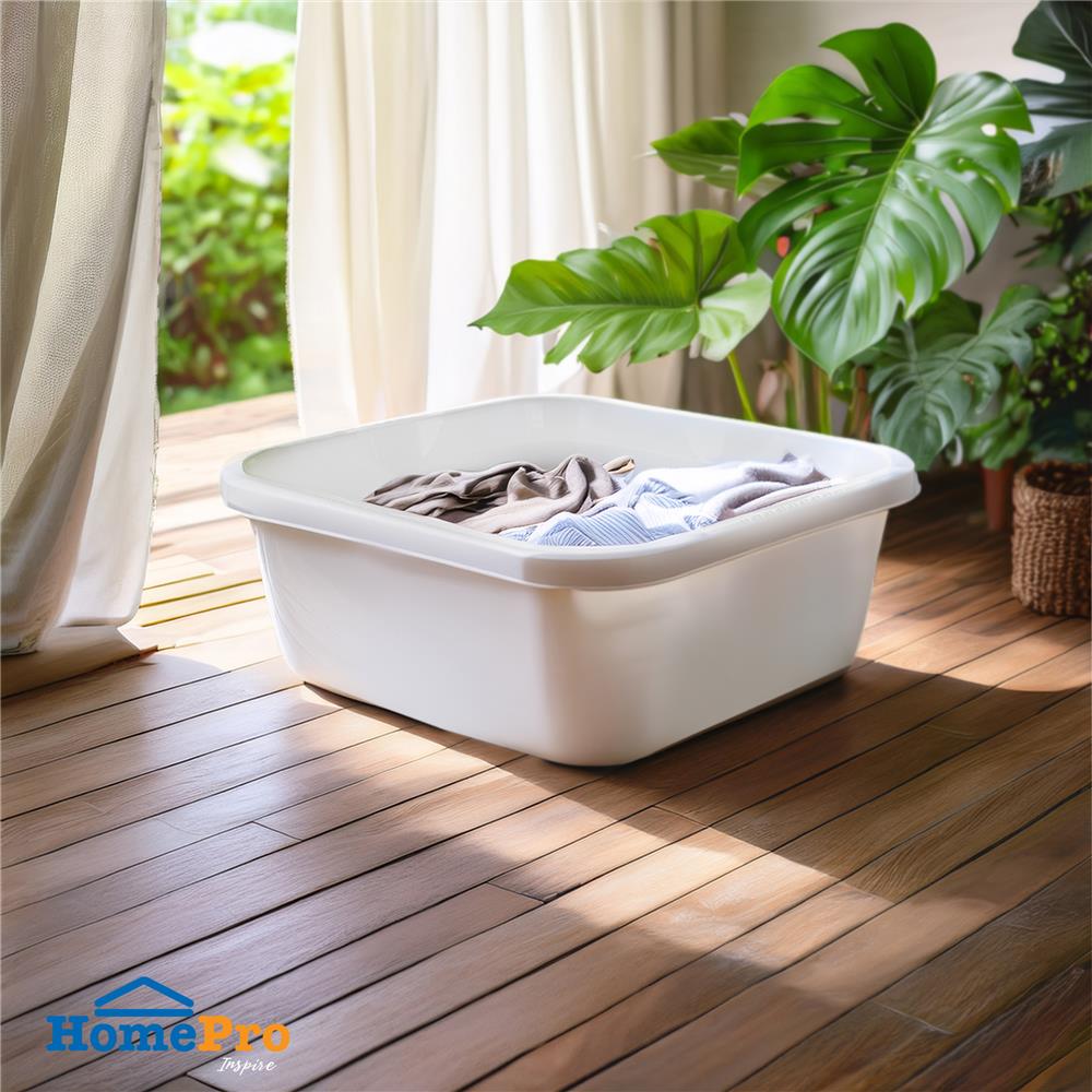 กะละมังเหลี่ยม PLIM สีขาว