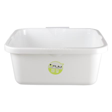 SQUARE BASIN PLIM 38cm WHITE
