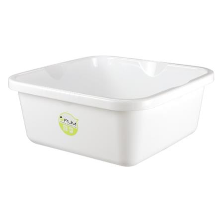 SQUARE BASIN PLIM 38cm WHITE