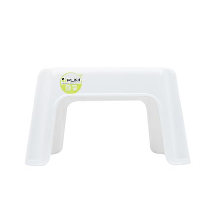 RECTANGULAR STEP STOOL PLIM 19X30.5X24.5CM WHITE