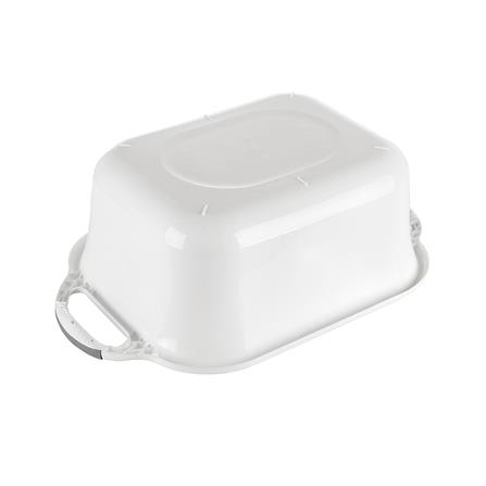SQUARE BASIN PLIM 31X15cm WHITE