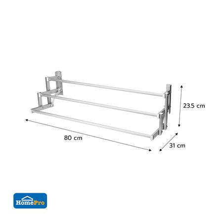 ราวติดผนังอะลูมิเนียมบันได 3 เส้น 80 ซม. PLIM_5