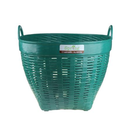 ROUND PLASTIC BASKET SPRING #4 GREEN