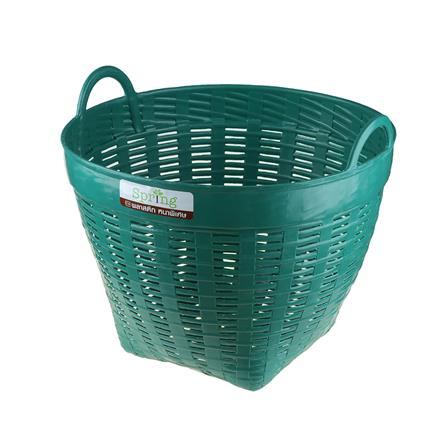 ROUND PLASTIC BASKET SPRING #4 GREEN