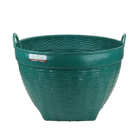 ROUND PLASTIC BASKET SPRING #2 GREEN