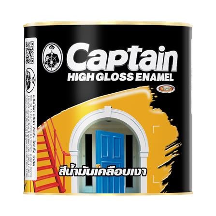 สีน้ำมันเคลือบเงา ชนิดเงา CAPTAIN BASE C สีขาว 1/4 แกลลอน