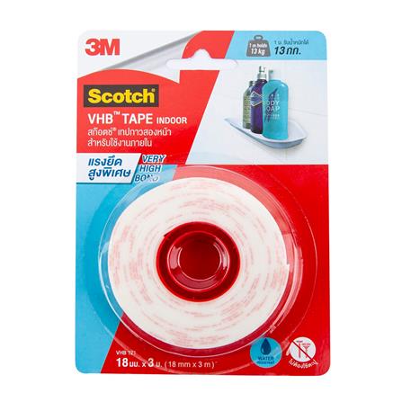 แผ่นเทปกาว 2 หน้า ชนิดแรงยึดสูง 3M 18 มม. x 3 ม._0