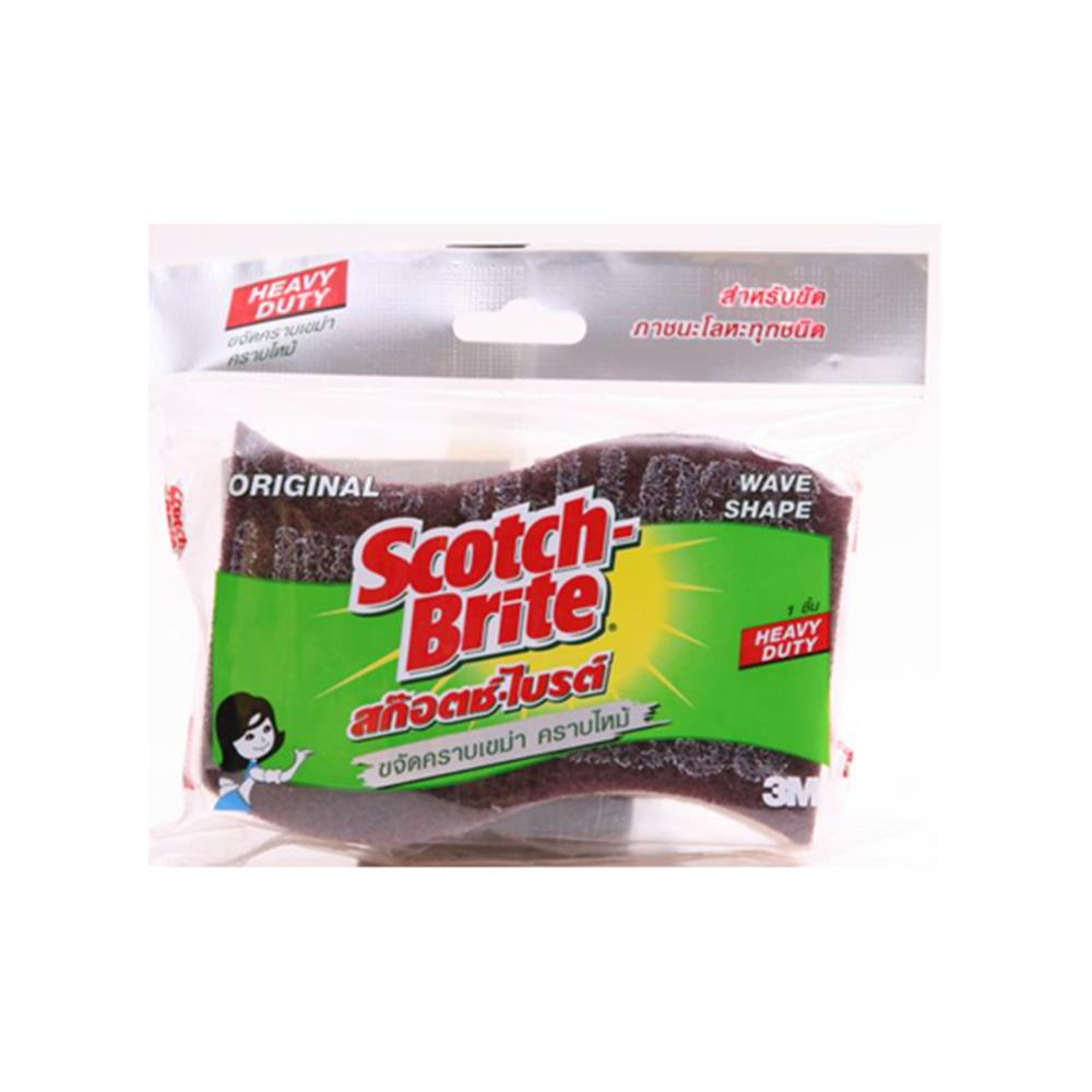 ฟองน้ำพร้อมใยขัดคราบเขม่าคราบไหม้ SCOTH-BRITE 4x6นิ้ว