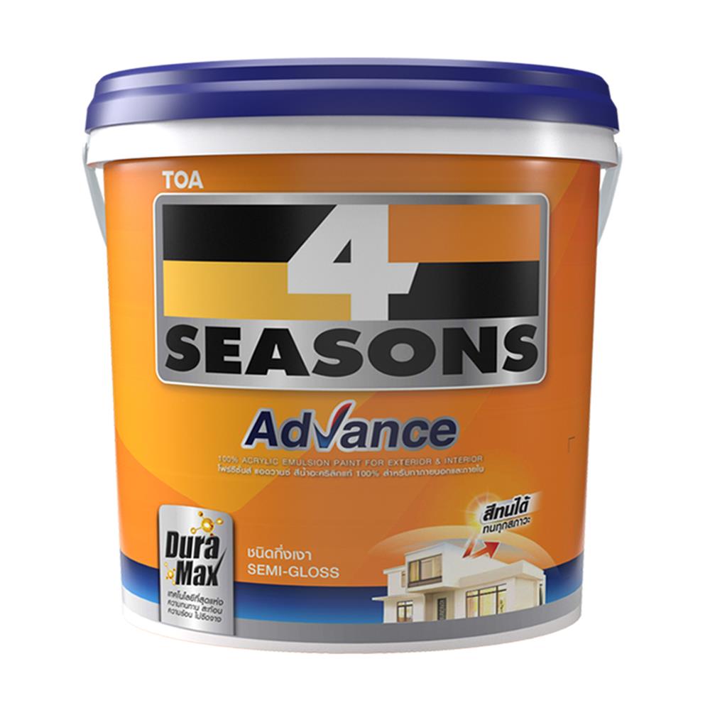 สีน้ำทาภายนอก ชนิดกึ่งเงา TOA 4 SEASONS ADVANCE BASE A 2.5 แกลลอน