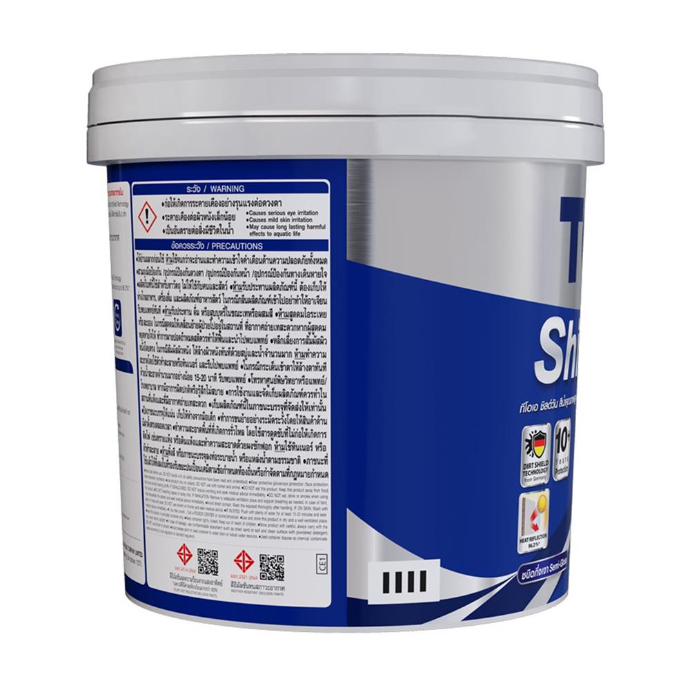 สีน้ำทาภายนอก ชนิดกึ่งเงา TOA SHIELD-1 BASE B สีขาว 2.5 แกลลอน