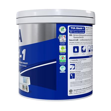 สีน้ำทาภายนอก ชนิดกึ่งเงา TOA SHIELD-1 BASE A สีขาว 1 แกลลอน_3