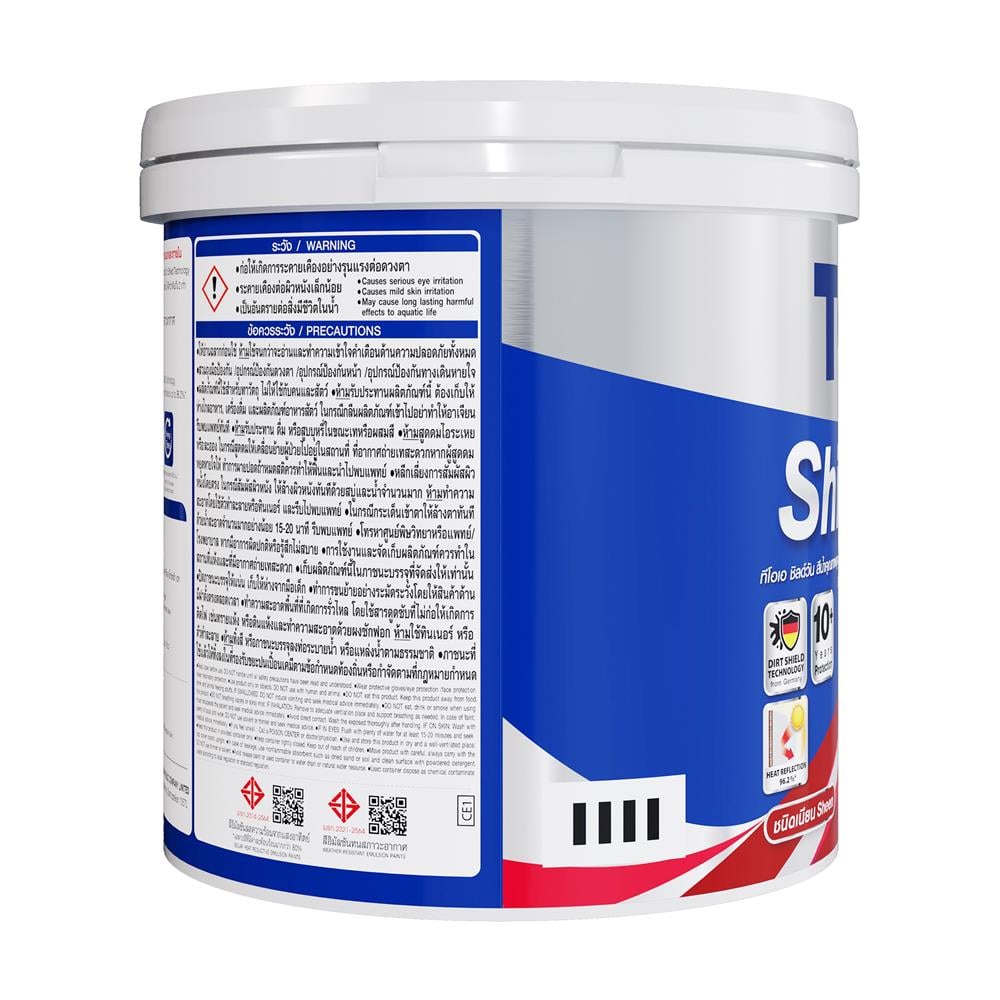 สีน้ำทาภายนอก ชนิดเนียน TOA SHIELD-1 BASE D สีขาว 1 แกลลอน