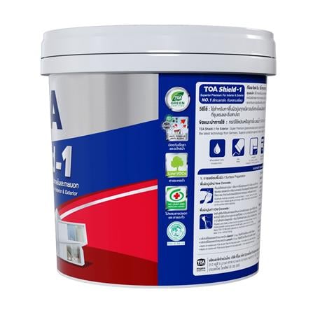 สีน้ำทาภายนอก ชนิดเนียน TOA SHIELD-1 BASE C สีขาว 2.5 แกลลอน_3