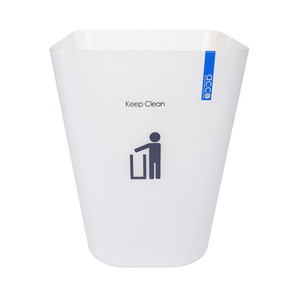 ถังขยะเหลี่ยม ACCO HH-224P 11 ลิตร สีขาว