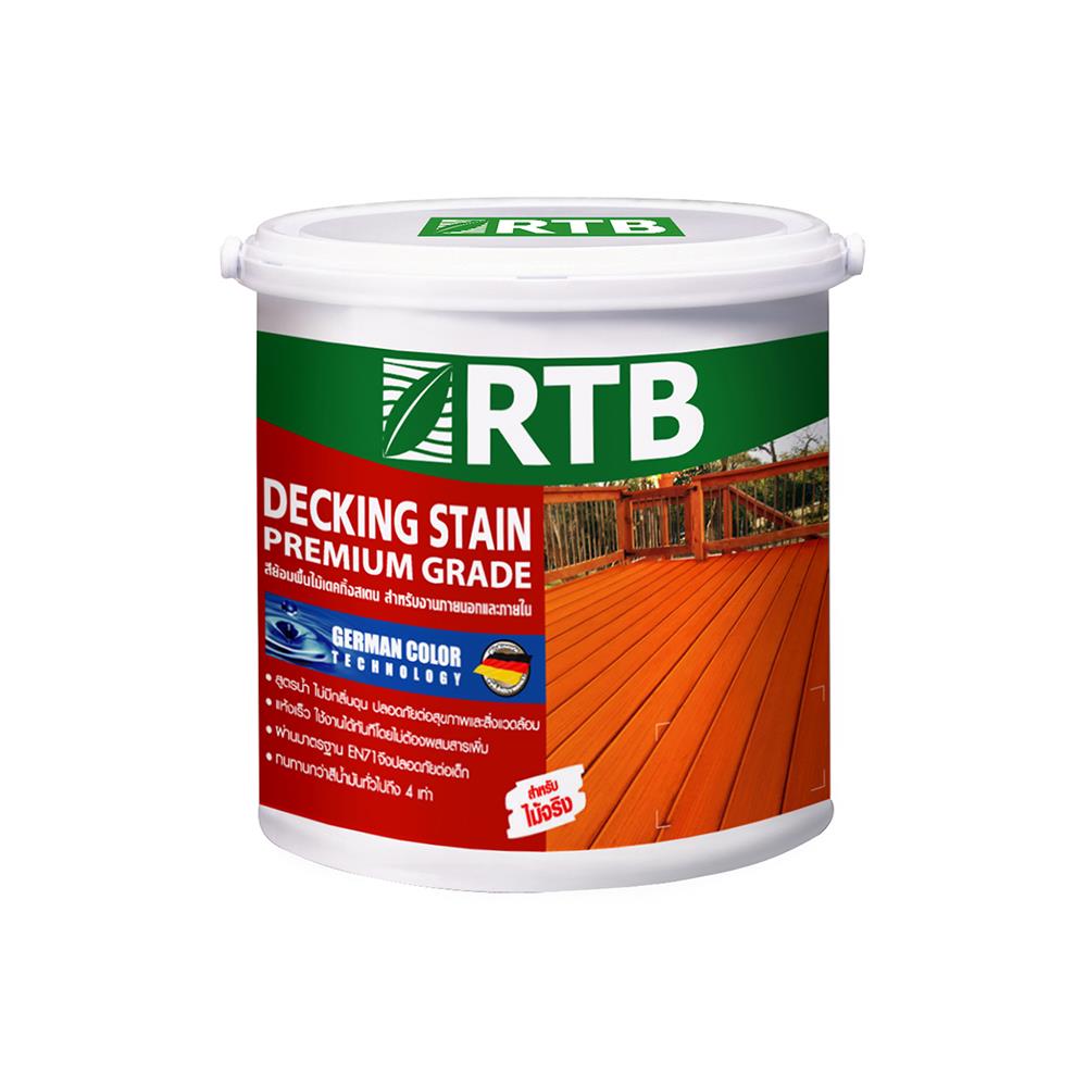 สีย้อมพื้นไม้ ชนิดด้าน RTB DECKING STAIN DK100 สีใส 1 แกลลอน