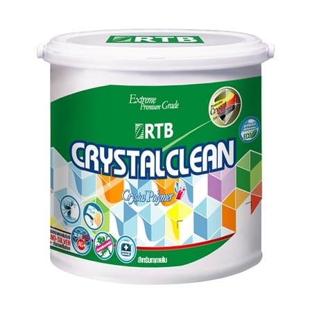 สีน้ำทาภายใน ชนิดด้าน RTB CRYSTAL CLEAN BASE D สีขาว 2.5 แกลลอน_0