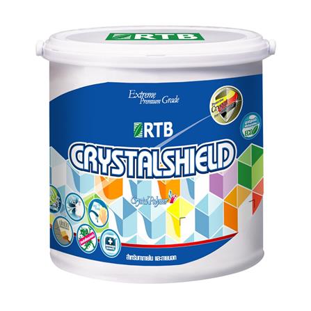 สีน้ำทาภายนอก ชนิดด้าน RTB CRYSTAL SHIELD BASE C สีขาว 1 แกลลอน