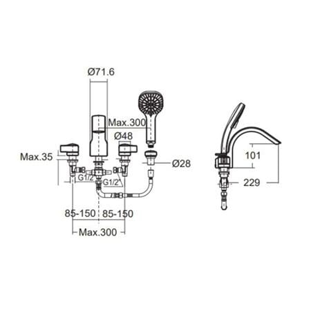 ก๊อกผสมอ่างอาบ AMERICAN STANDARD A-6800-700_1
