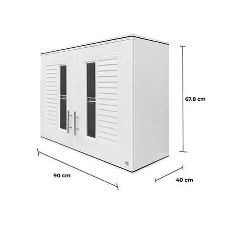 ตู้แขวนบานคู่ ABS KING PLAT-NOVA 90x67.8 ซม. สีขาว_3